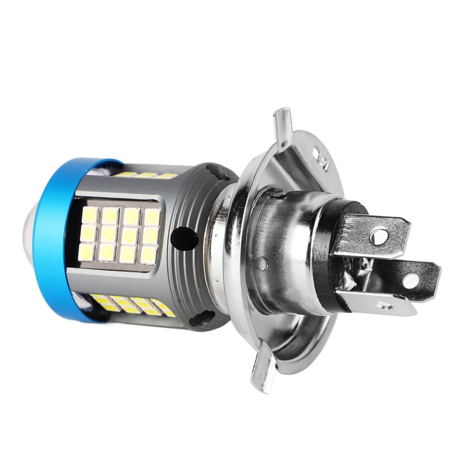 Bombilla LED de Alto Brillo para Faros Delanteros de Motocicleta, Bombillas de Luz Delantera de Motocicleta de Aleación de Aluminio de Visión Amplia, Estilo Fresco, Fuerte (H4)