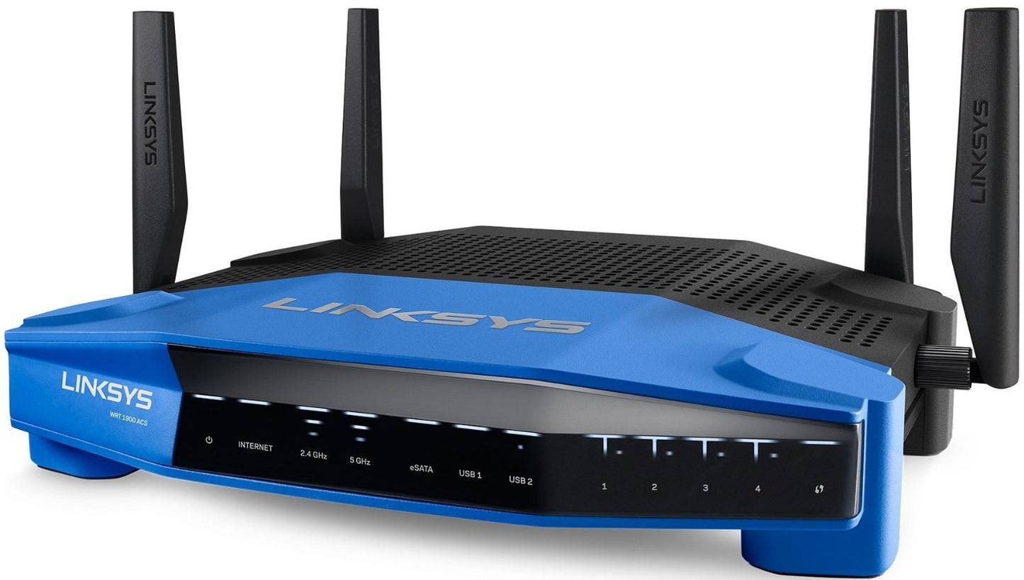 Linksys AC1900 Dual Band Open Source WiFi Wireless Router (WRT1900AC) Renovado