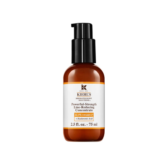 Kiehl's Powerful Serum, Suero de Rostro, Reductor de Líneas de Expresión, Aumenta Luminosidad y Firmeza, Suaviza y Rellena la Piel, con 12.5% de Vitamina C y Ácido Hialurónico, 75 ml