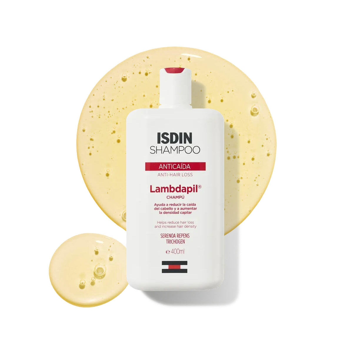 Isdin Lambdapil, Shampoo Anticaída, Ayuda a Reducir la Caída del Cabello y Estimula el Crecimiento Capilar, 400ml, Hombres