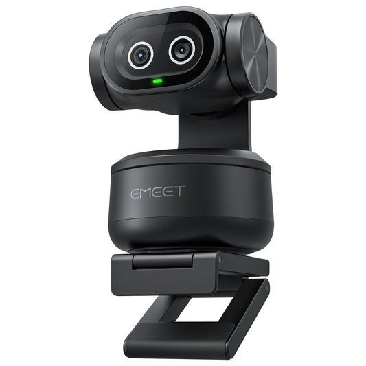 Cámara Webcam eMeet PIXY PTZ 4K Dual con Seguimiento IA y Enfoque Rápido 3 Mics