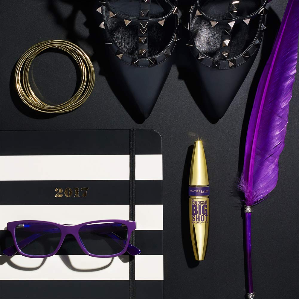 Máscara de Pestañas Maybelline The Colossal Big Shot Very Black Lavable