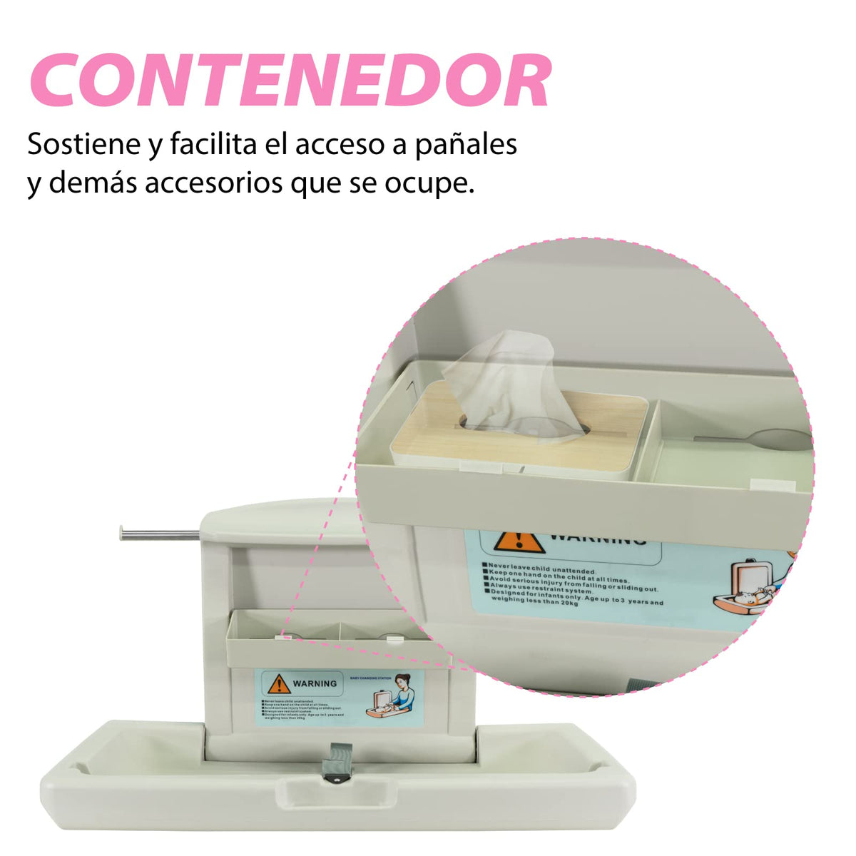 Onof Cambiador de Pañales para Bebé Comercial Plegable