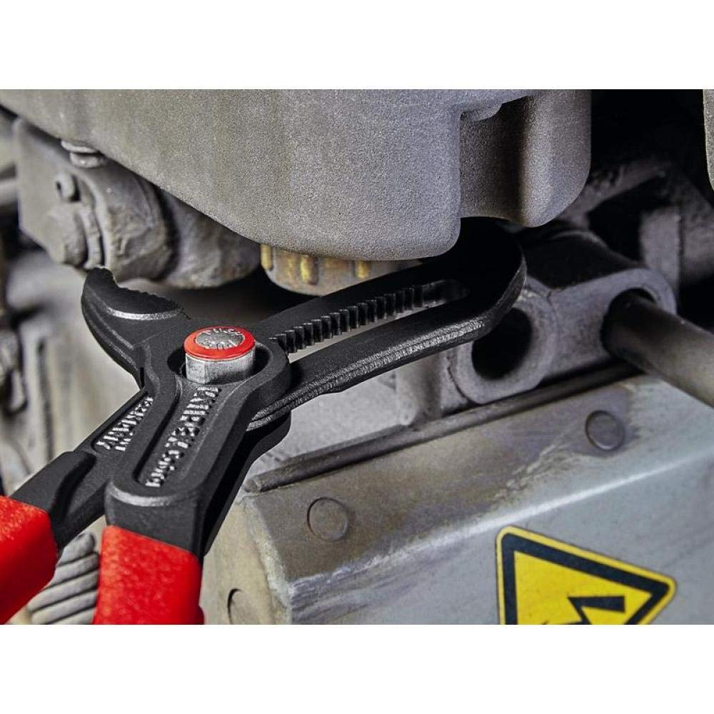 Knipex 87 21 300 SB Cobra Quickset Tenaza para Bombas de Agua Hightech Atramentado Recubiertos de Plástico Antideslizante, color Gris, 300 mm