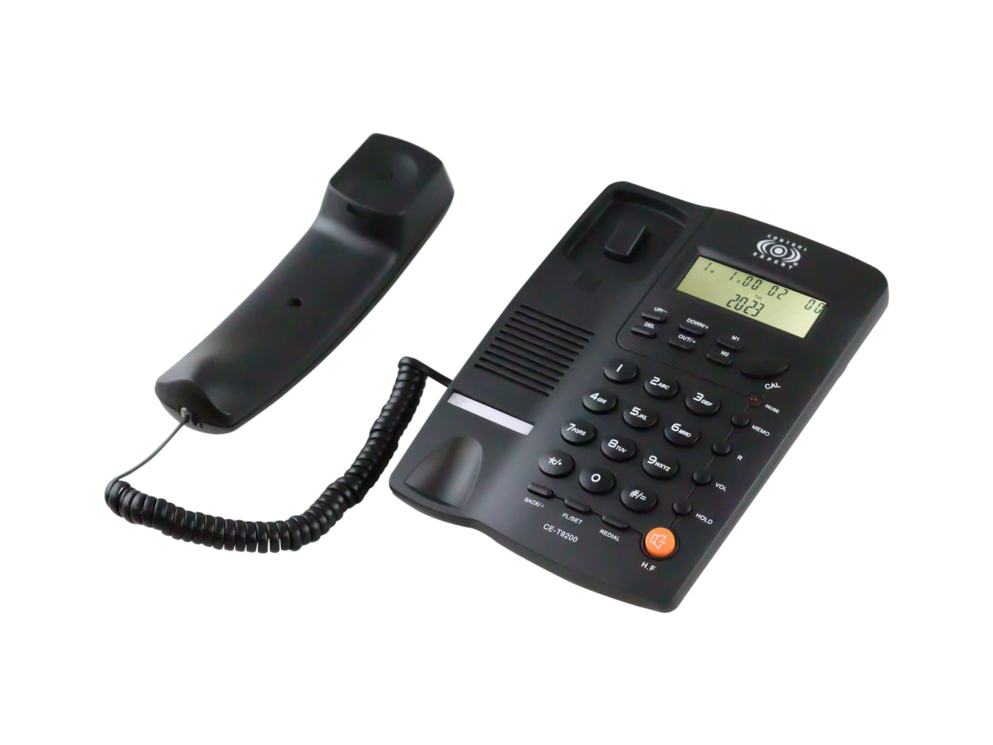 CONTROL EXPERT Teléfono Alámbrico de Casa con Identificador de Llamadas, Manos Libres y Calculadora | Teléfono Fijo Moderno para Oficina, Negocio u Hotel | Diseño Compacto y Funcional