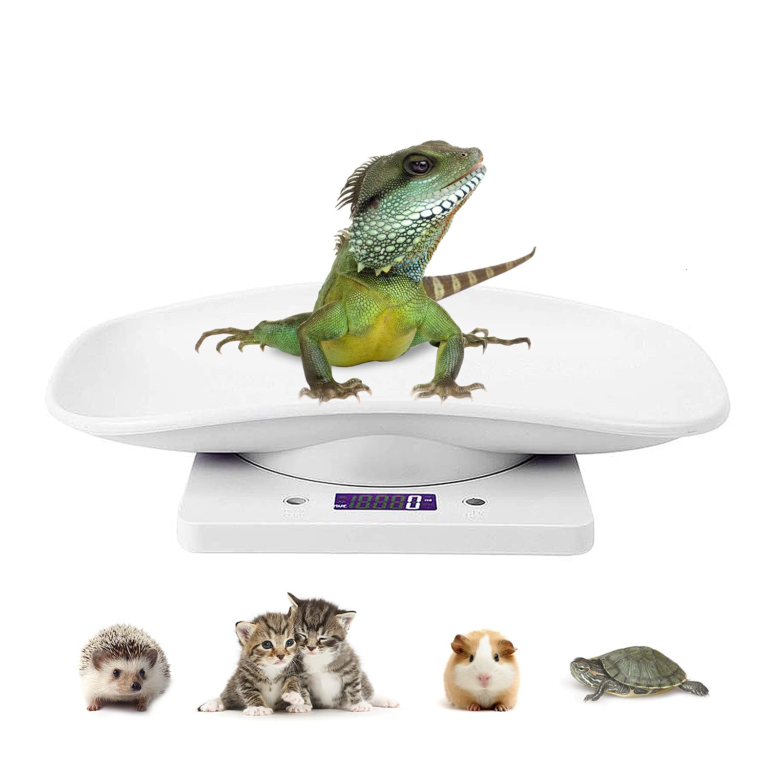 Báscula digital para mascotas, con pantalla LCD, báscula electrónica para alimentos, mini precisión gramos, balanza de equilibrio de peso con alta precisión g/ml/oz/lb para perros, gatos, hámsteres, tortugas, lagartos, animales pequeños