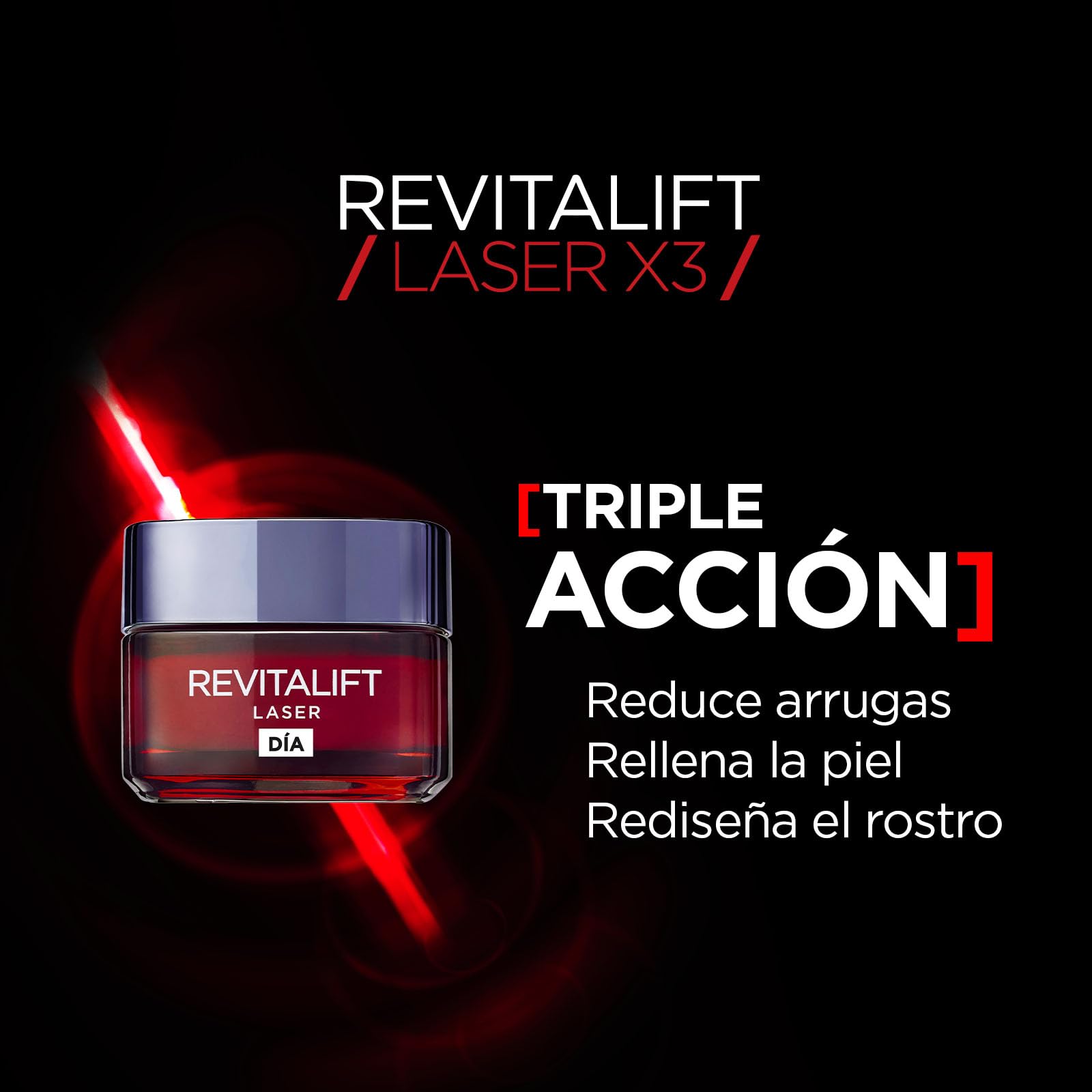 L'Oréal Paris Crema de Día Revitalift Láser X3, 50ml