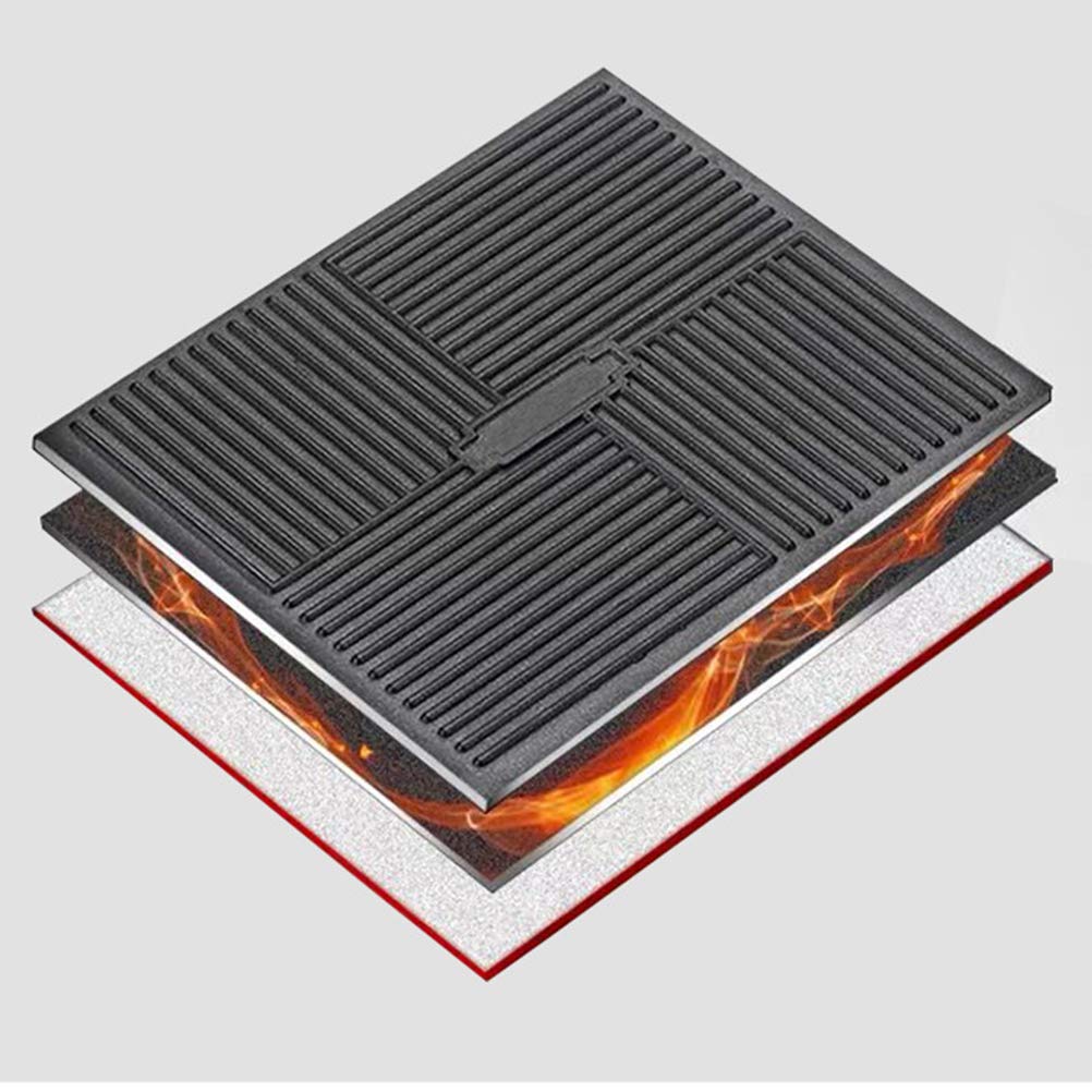 Henoot Sartén de doble cara, sándwich maker multifunción de aluminio de doble cara, sandwichera con asas, antiadherente, sartén para tostadas, cake tostadas