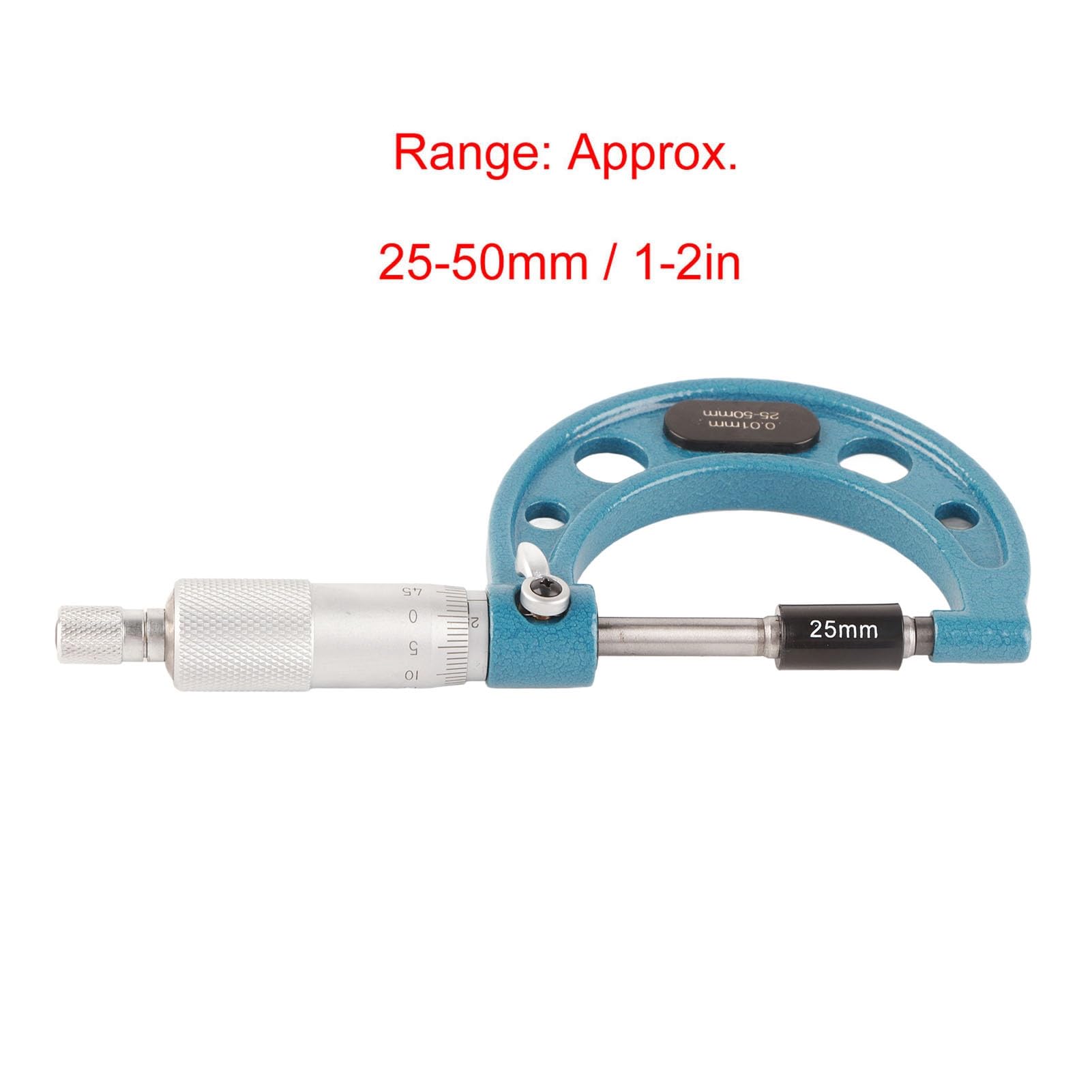 Micrómetro Exterior Precisión 0,01 Mm Acero Inoxidable para Equipos de Maquinaria