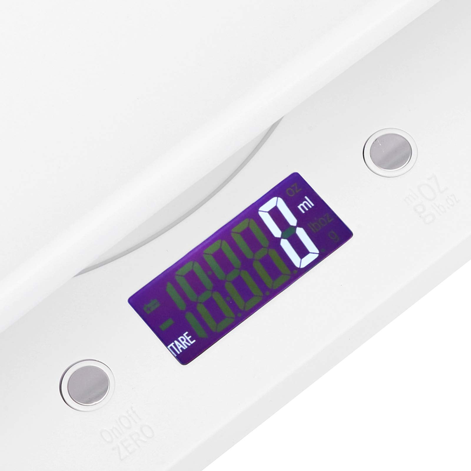 Báscula multifunción para bebés - Báscula digital de peso para mascotas pequeñas de 10 kg / 1 g con g/ml/oz/lb.oz para medir bebés/mascotas, color blanco