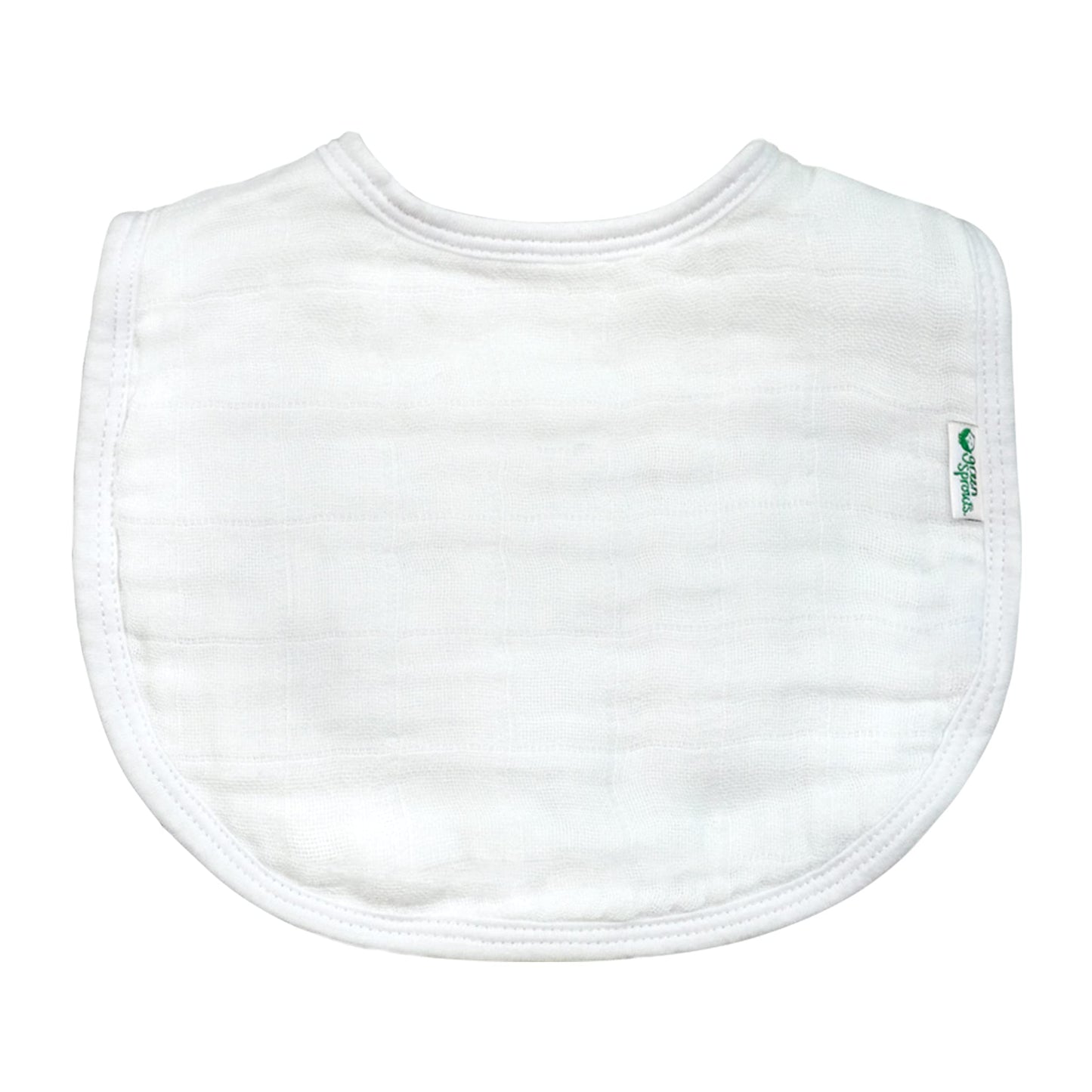 Green Sprouts - Baberos de muselina hechos de algodón orgánico, 4 capas absorbentes que protegen de olores, goteos y babas, 100% muselina de algodón orgánico, cierre de presión ajustable, lavable a máquina, 5 unidades