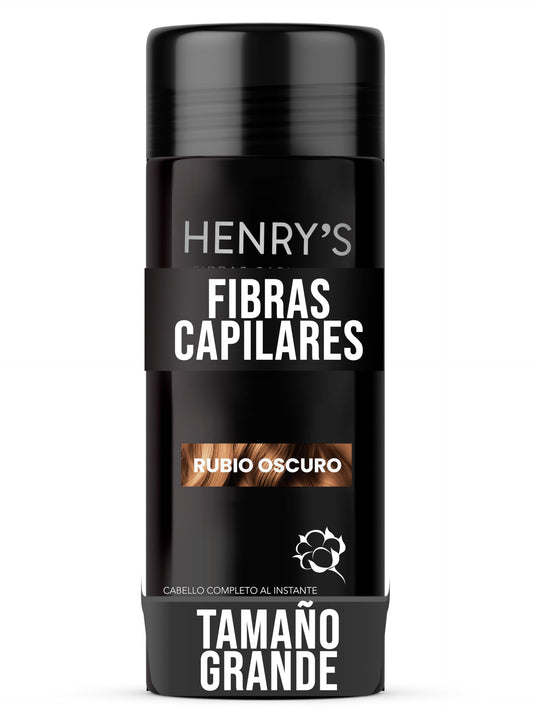 Fibras Capilares, RUBIO OSCURO, Solución para la Calvicie, Caida de Cabello, Alopecia o falta de Volumen, Sin aplicador. 27.5 gramos. Fibras de Construcción de Cabello. Ideal para el Cabello Delgado. Fibras de Algodón 100% Natural. Voluminizador y texturi