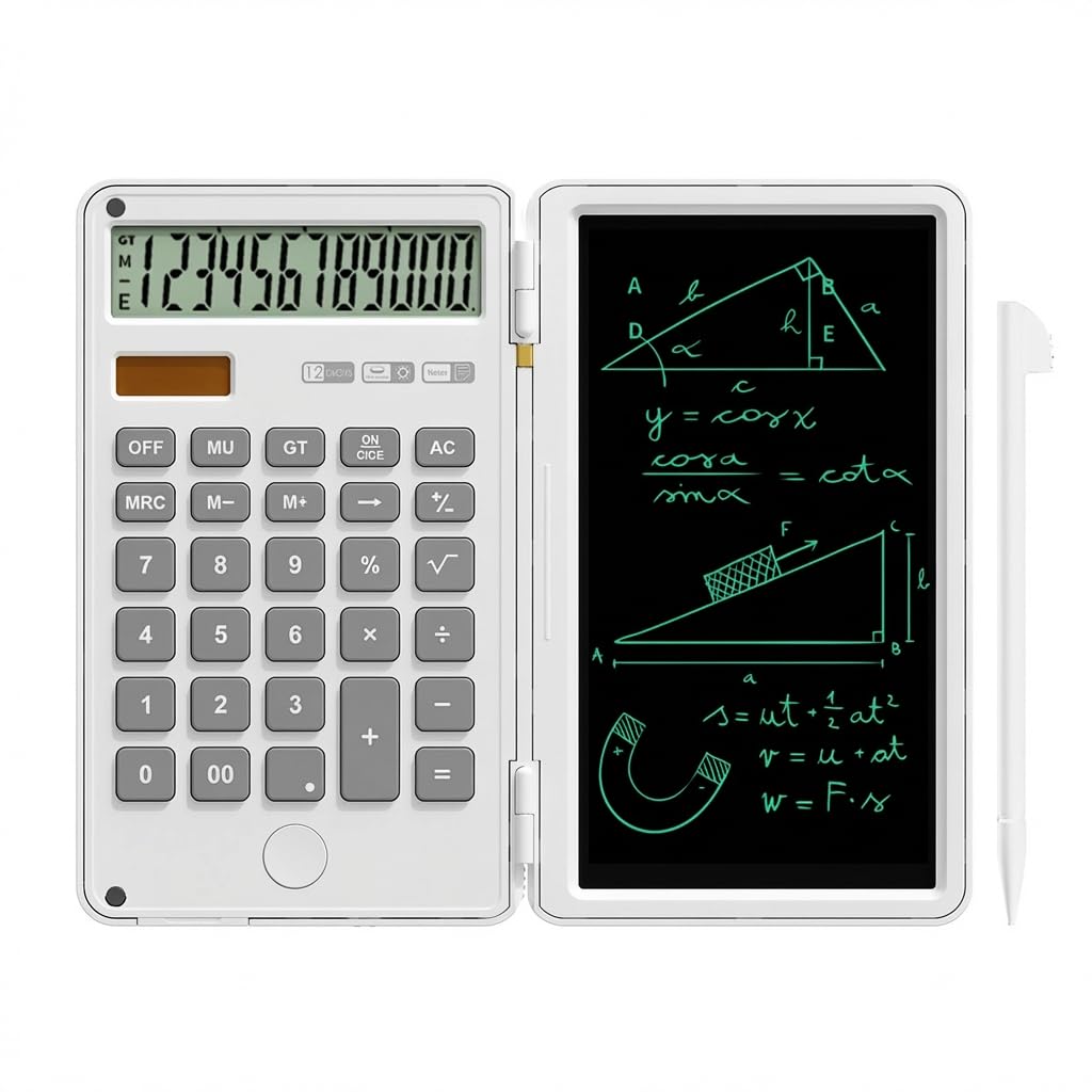 Calculadora Científica DPEDUAI Transparente con Almohadilla de Escritura y Pantalla HD