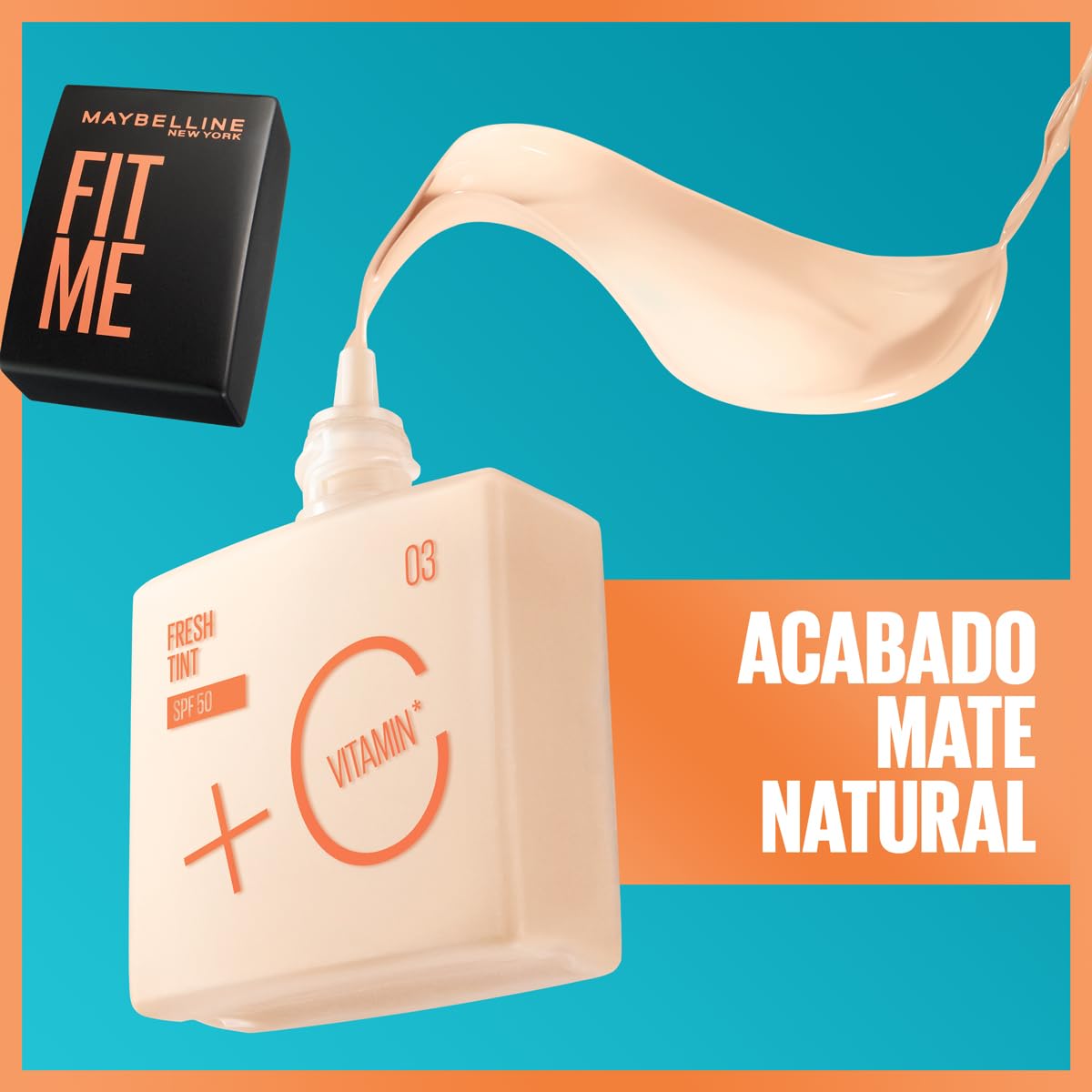 Base de maquillaje Fit Me Fresh Tint, 06 Maybelline NY