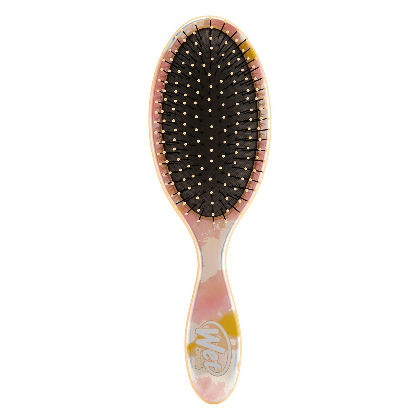 Wet Brush Cepillo desenredante original, teñido anudado, melocotón, todo tipo de cabello, cerdas IntelliFlex ultra suaves que se deslizan a través de enredos con facilidad, peine sin dolor para hombres, mujeres, niños y niñas