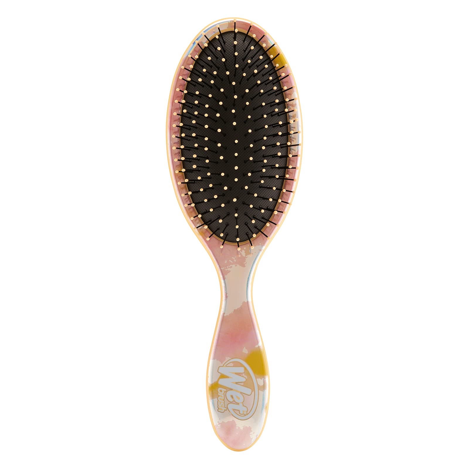 Wet Brush Cepillo desenredante original, teñido anudado, melocotón, todo tipo de cabello, cerdas IntelliFlex ultra suaves que se deslizan a través de enredos con facilidad, peine sin dolor para hombres, mujeres, niños y niñas