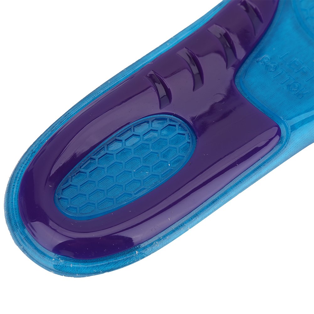 Plantillas de silicona Plantillas unisex de cuerpo entero Plantillas deportivas suaves y ortopodicas anti-shock para la fascitis plantar Soporte para el arco y dolor los pies(S)