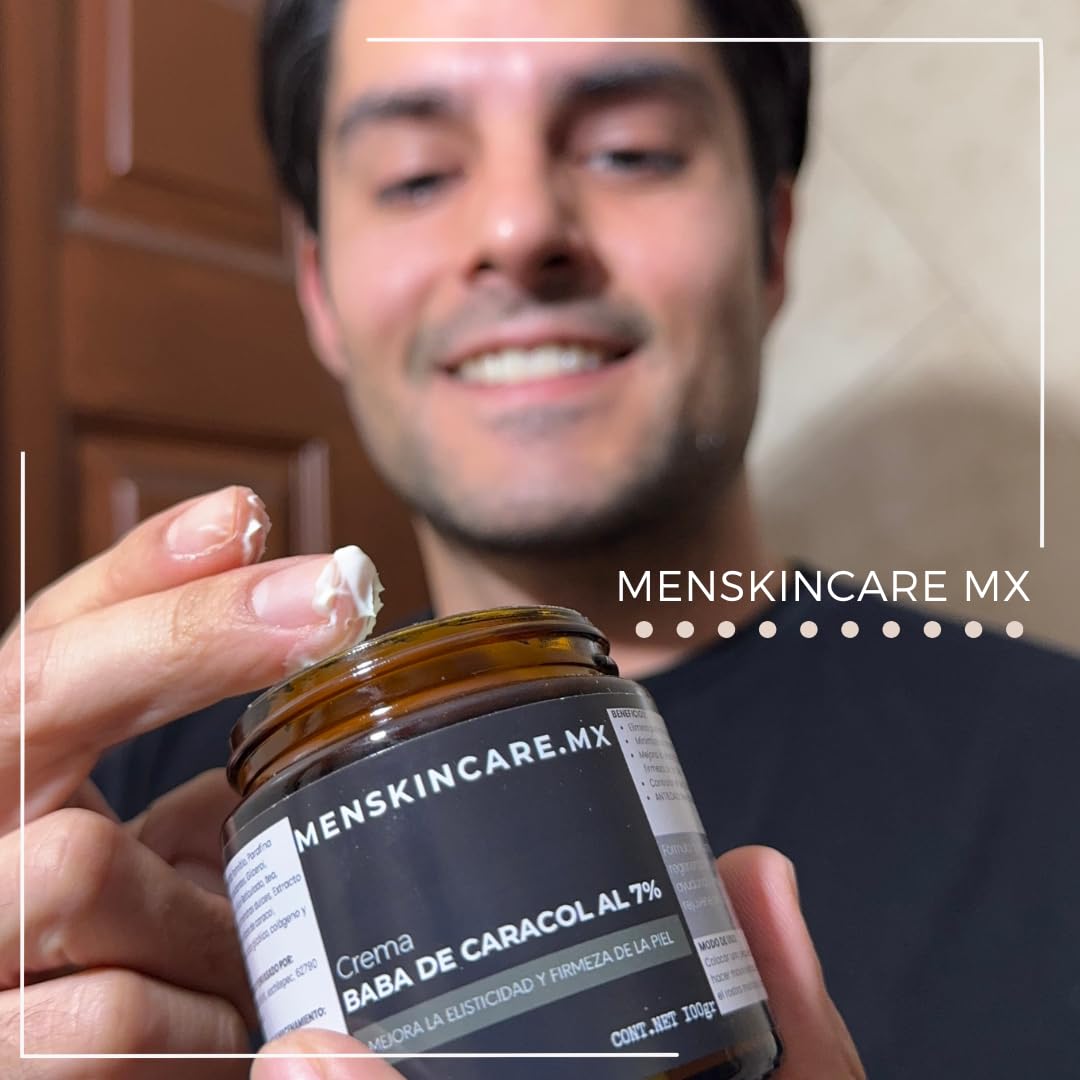 Crema Baba de Caracol 100gr para Hombres: Regeneración, Desvanecimiento de Manchas, Elasticidad y Firmeza con Extracto Proteico 7% - Mejora celular