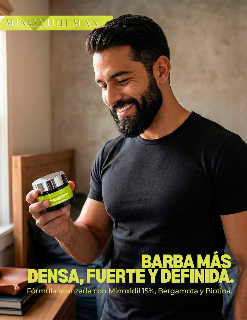 Tratamiento Capilar y de Barba MinoxidilMax Crema Fórmula Patentada