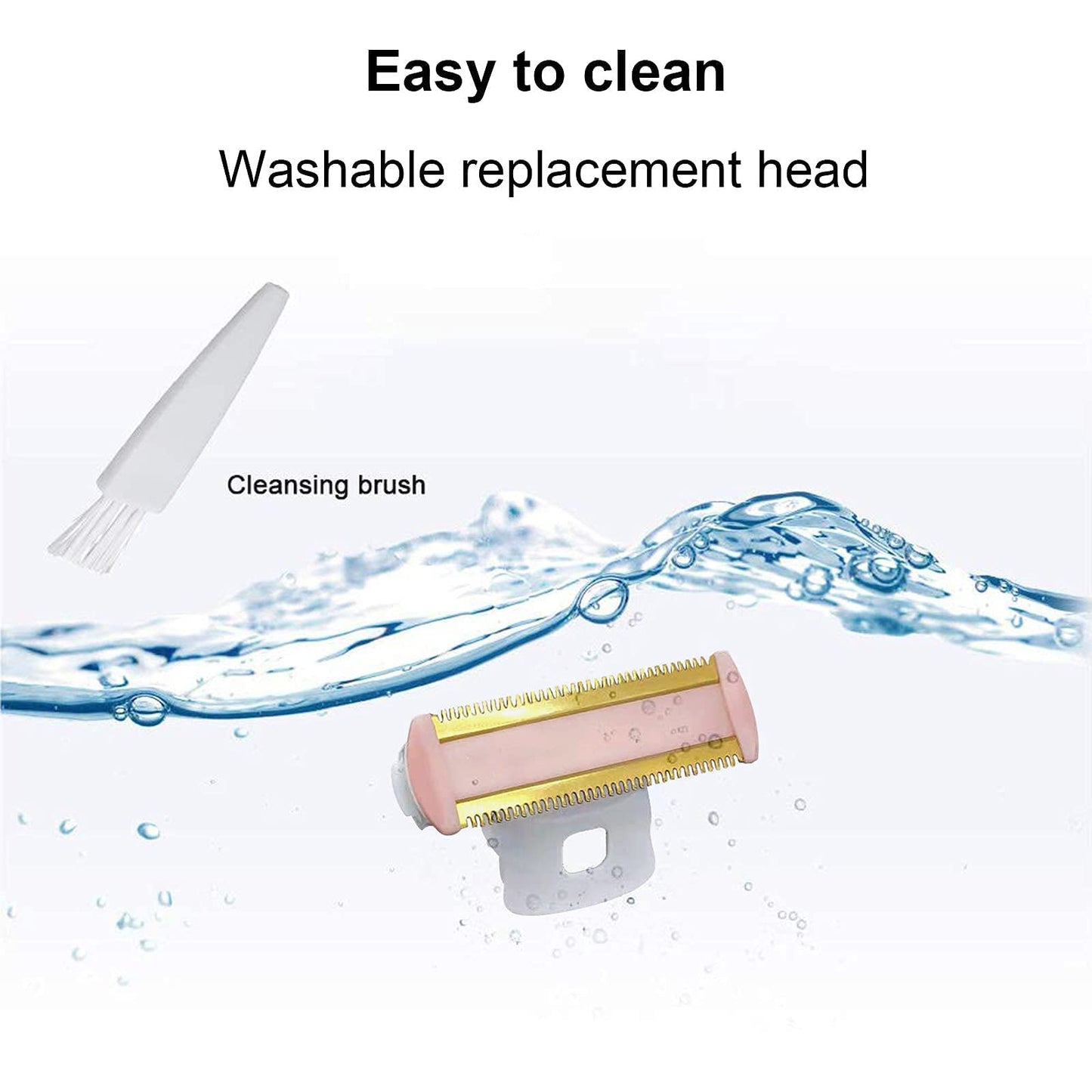 Cabezales de repuesto para afeitadora Body Ladies compatibles con Finishing Touch Flawless Body Recargable para Mujeres Incluye 2 cepillos de limpieza (4 piezas)