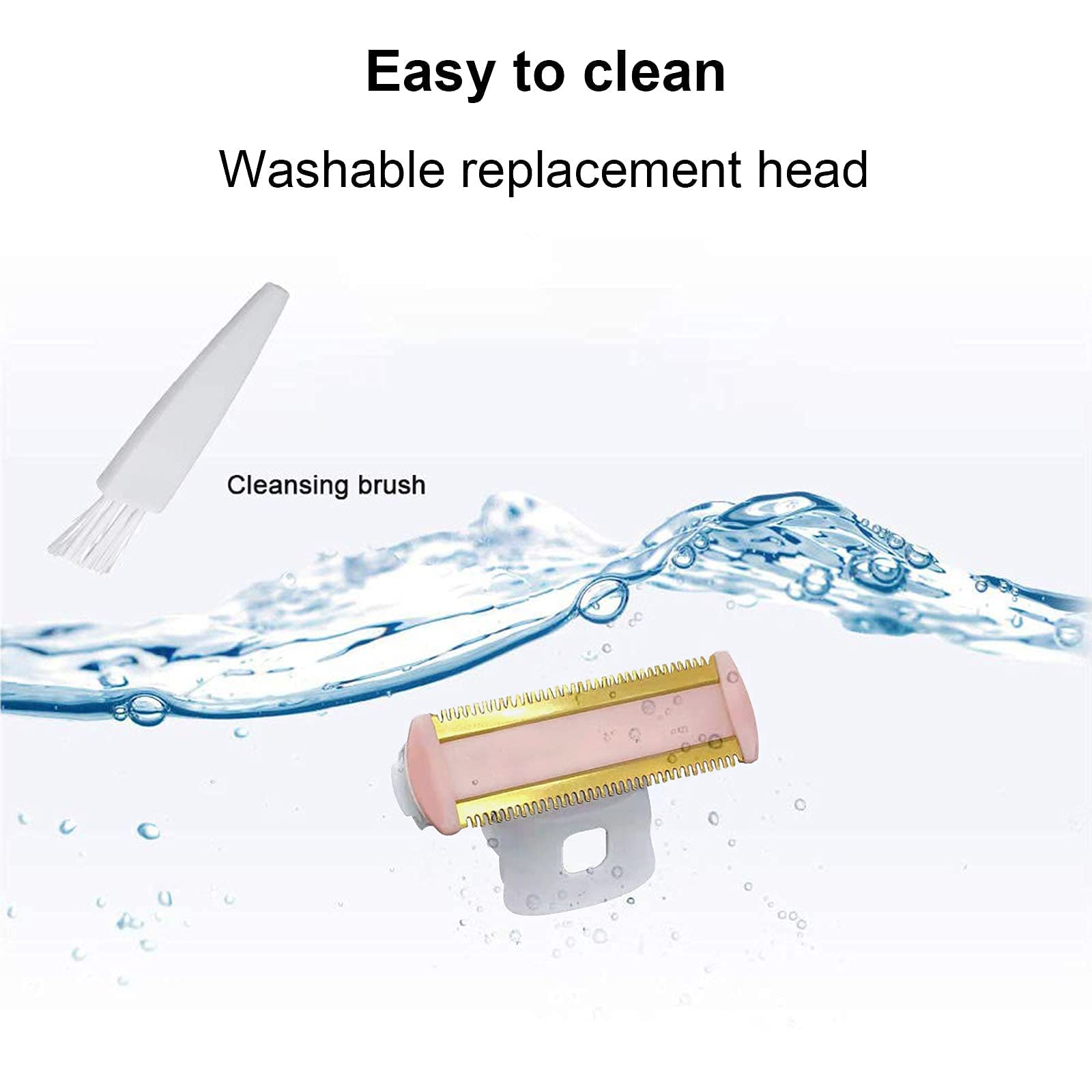 Cabezales de repuesto para afeitadora Body Ladies compatibles con Finishing Touch Flawless Body Recargable para Mujeres Incluye 2 cepillos de limpieza (4 piezas)