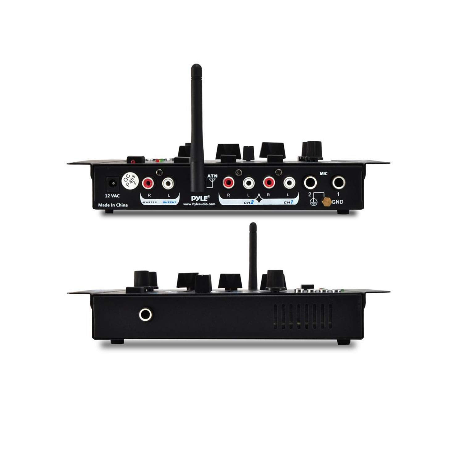 Mezcladora de Audio Inalámbrica Pyle Azul con Controlador DJ Bluetooth y 3 Canales