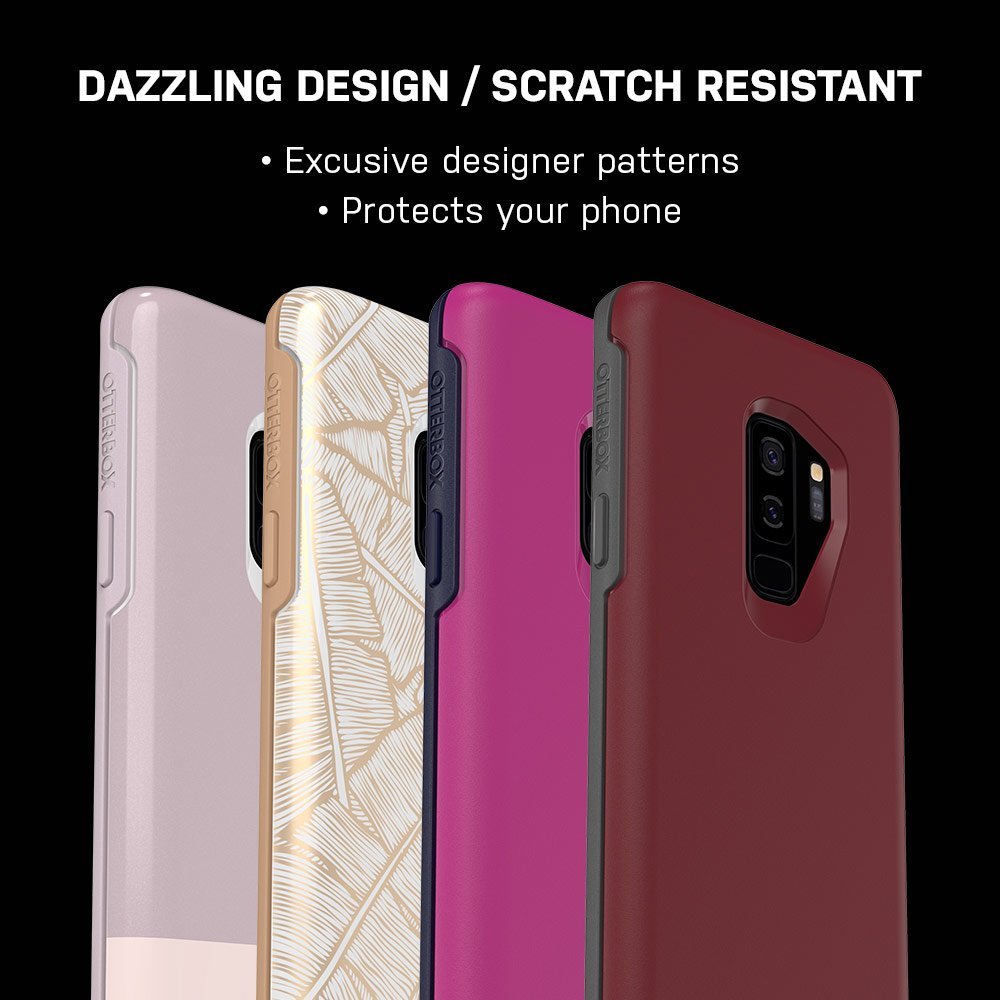 OtterBox Symmetry Series - Carcasa para Samsung Galaxy S9+ Plus (sólo envase), visualización de proyección (pantalla de bronceado/bronceado tostado)