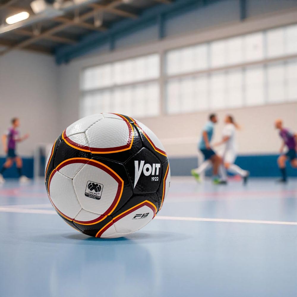 Balón de Fútbol Voit Blanco Cosido a Mano No. 4 Futsal Peso Muerto