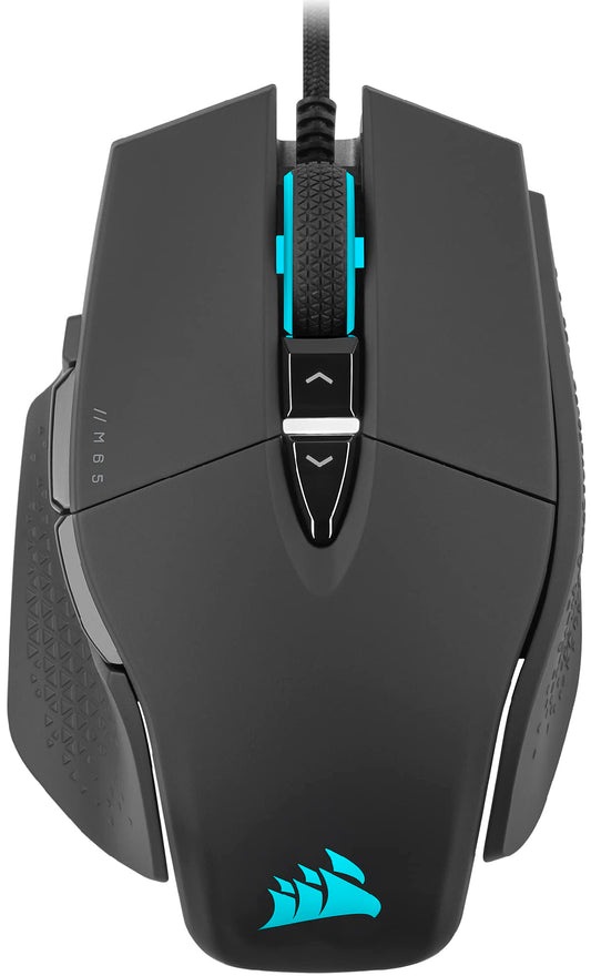 Corsair M65 RGB Ultra Ratón para Juegos FPS Personalizable - Sensor Óptico de 26.000 PPP Marksman, Conmutadores Ópticos, Hiperprocesamiento AXON, Control de Fusión de Sensores - Negro CH-9309411-NA2