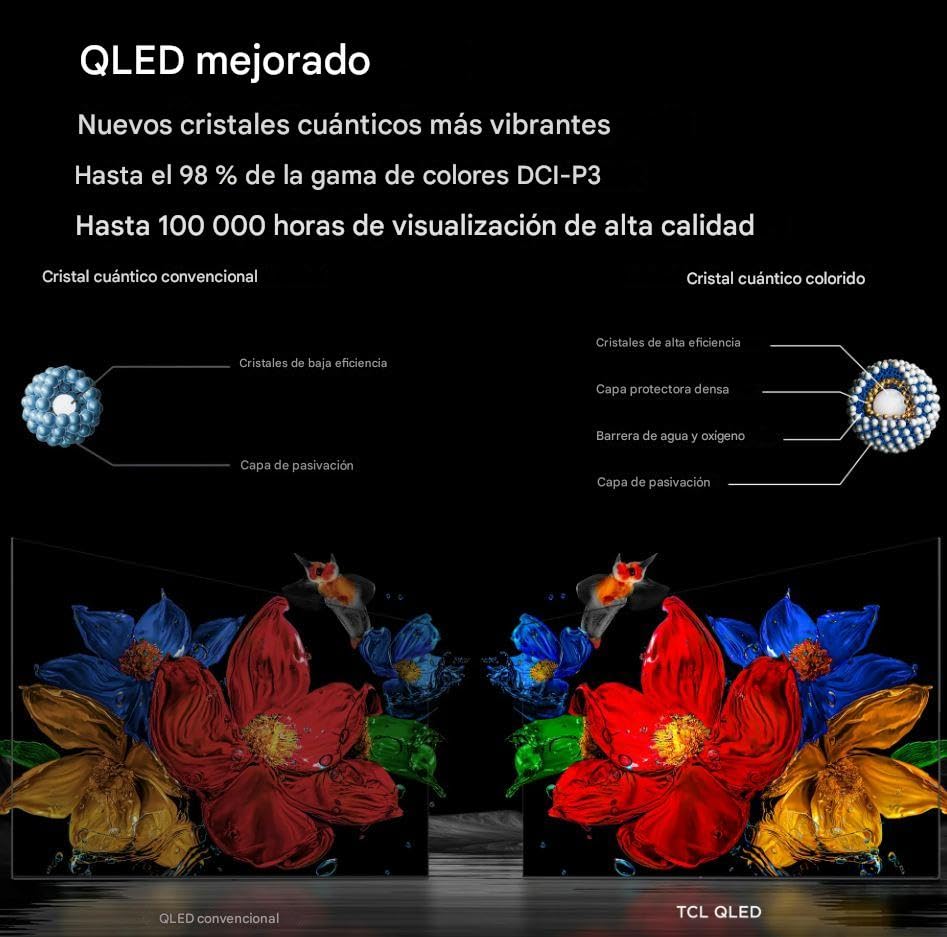 TCL Serie Q3 de 43" Pulgadas (1080p) Full HD QLED (Modelo 2025) - Smart Google TV, HDR, y Bajo Retraso, Gaming (Reacondicionada)