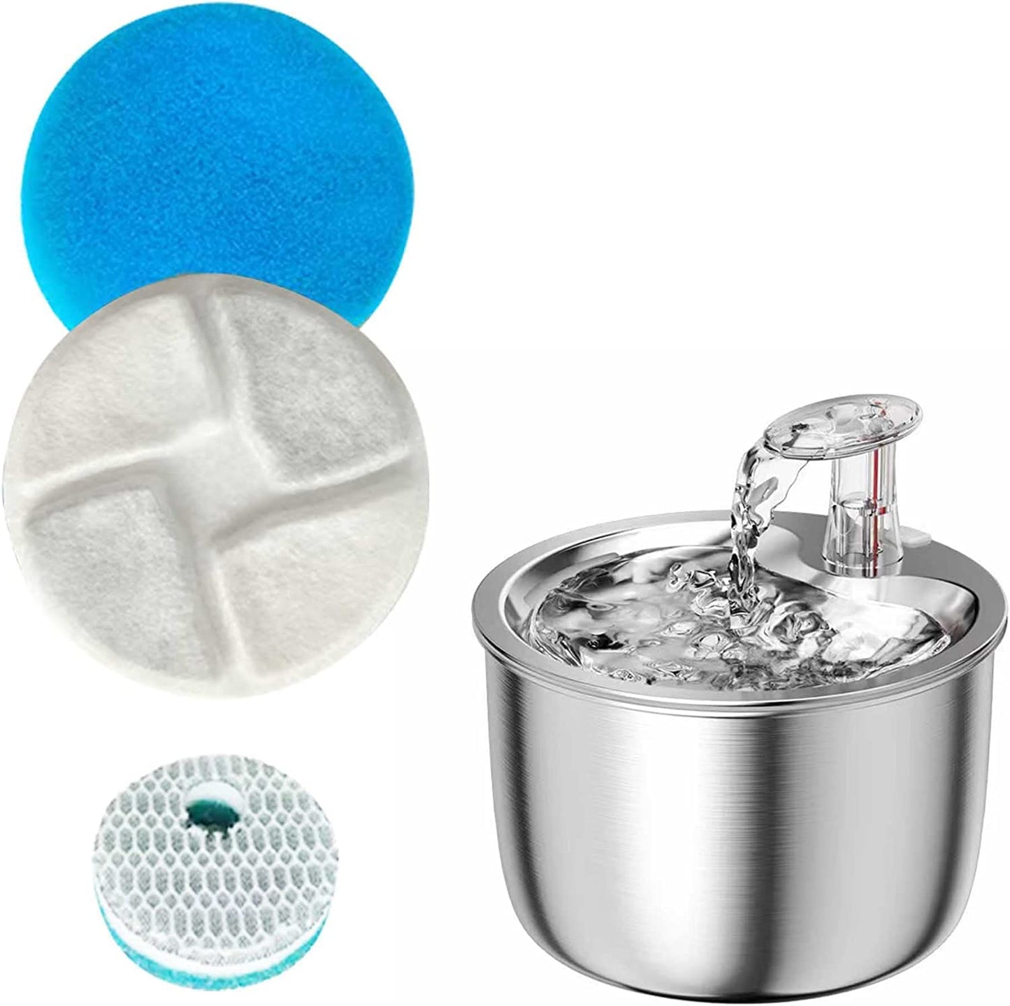 AILRINNI Filtro De Fuente De Agua para Mascotas Filtros para filtros de Fuente de Agua de Gato, Filtro de Repuesto de Filtro de carbón Activado (4 Juegos)