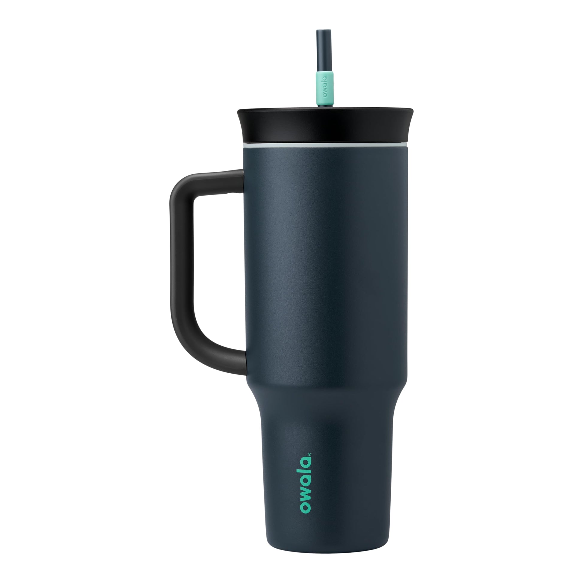 Vaso de Viaje Owala Gris Marejada Nublada Libre de BPA con Triple Capa Aislada y Tapa Resistente a Derrames