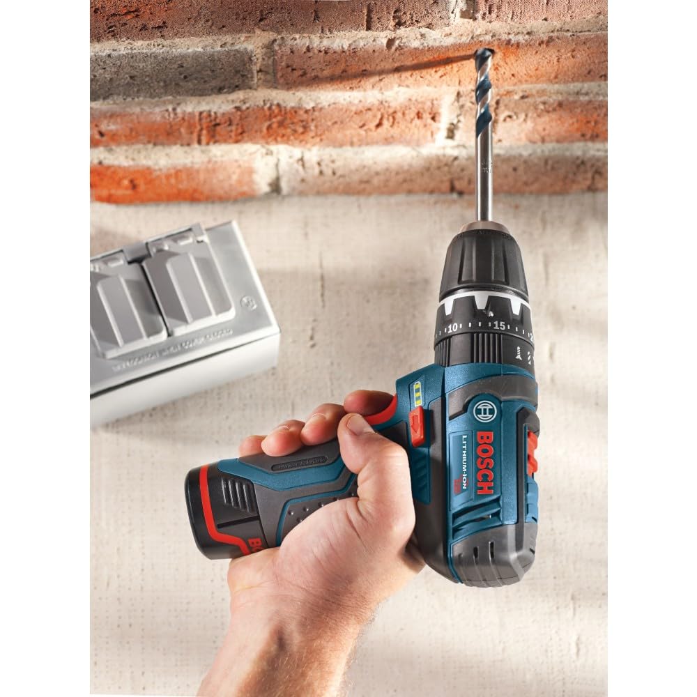 BOSCH PS130N 12V Max 3/8 pulgadas. Taladro de martillo/destornillador (herramienta desnuda), azul