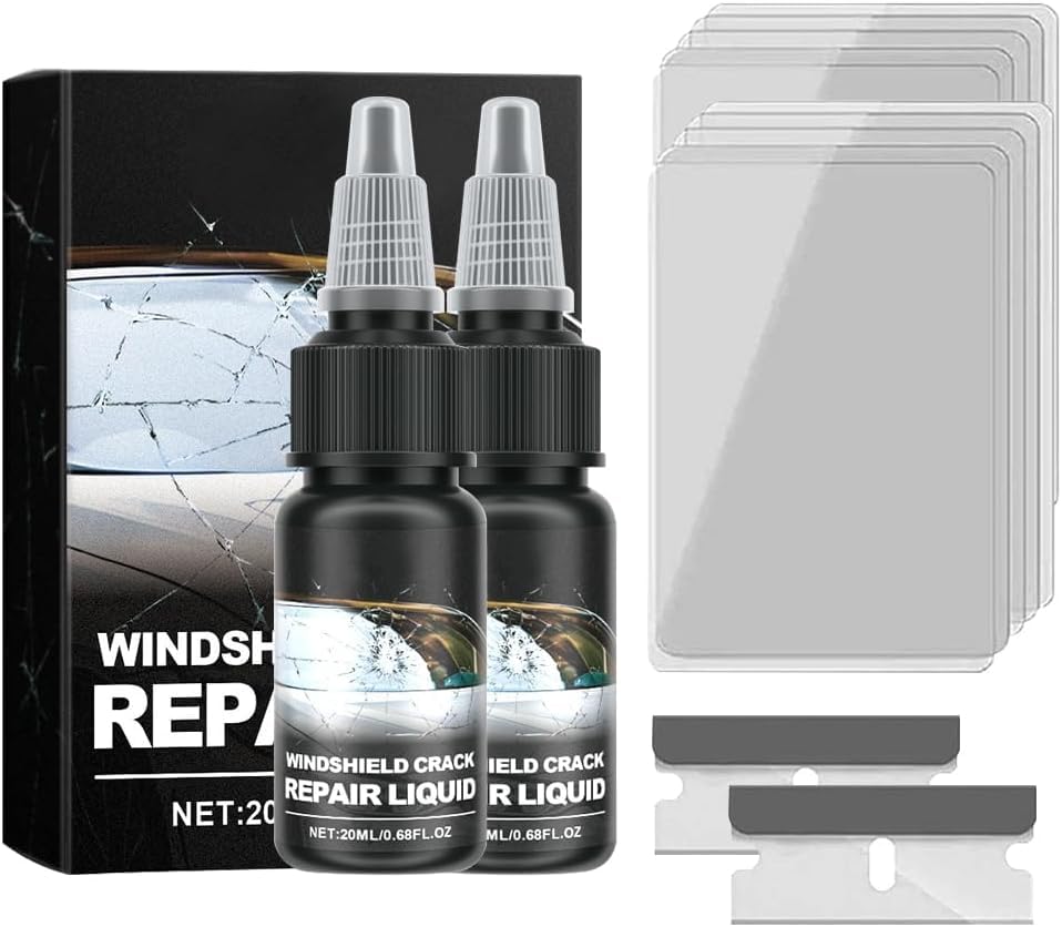 Kit Reparador de Grietas en el Parabrisas AKASENKO Eficaz y Duradero sin Mantenimiento 2 PCS
