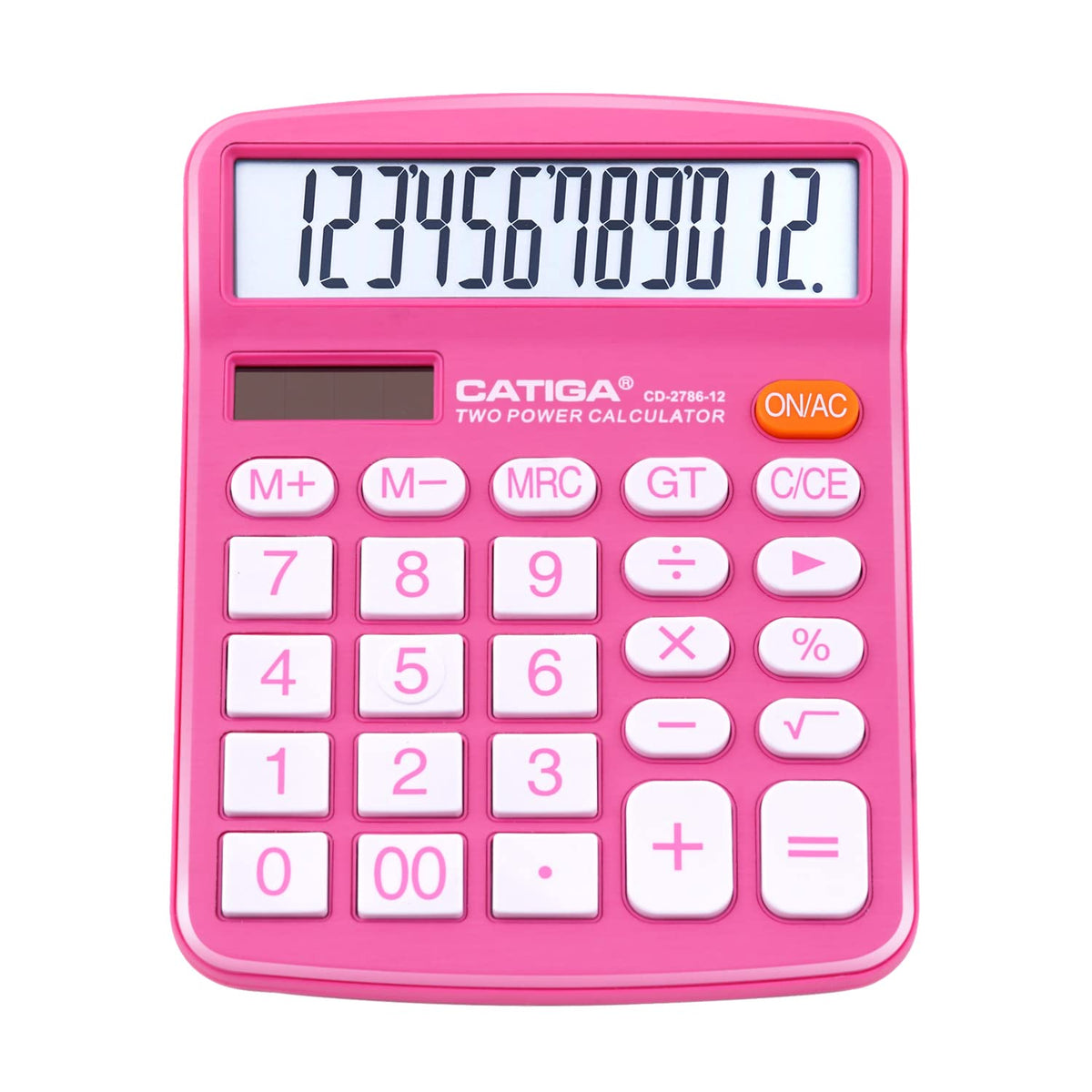 Calculadora de Escritorio CD-2786 con Gran Pantalla LCD y Doble Alimentación Solar y Batería