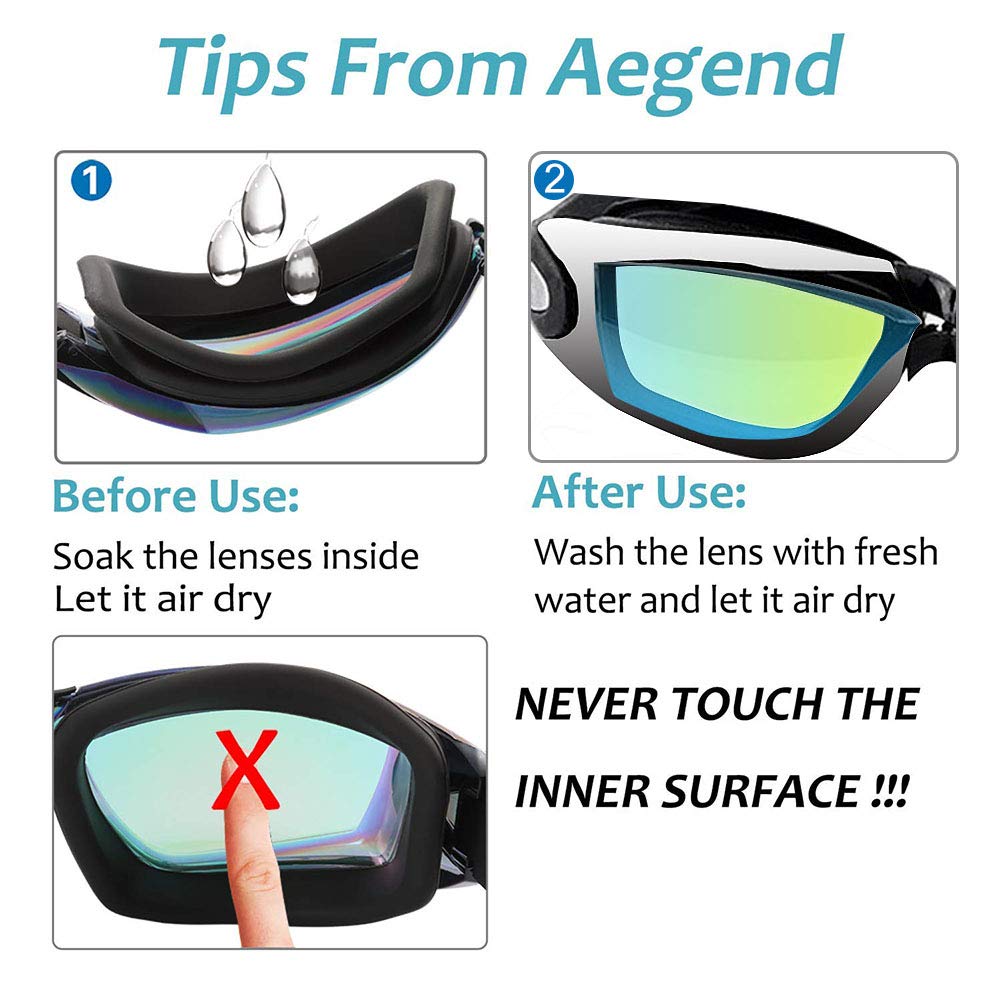 Gafas de natación,Sebami Gafas para Nadar Protección UV antivaho gogles para natacion Gafas de natación Ajustables para Adultos, niños… (Negro)