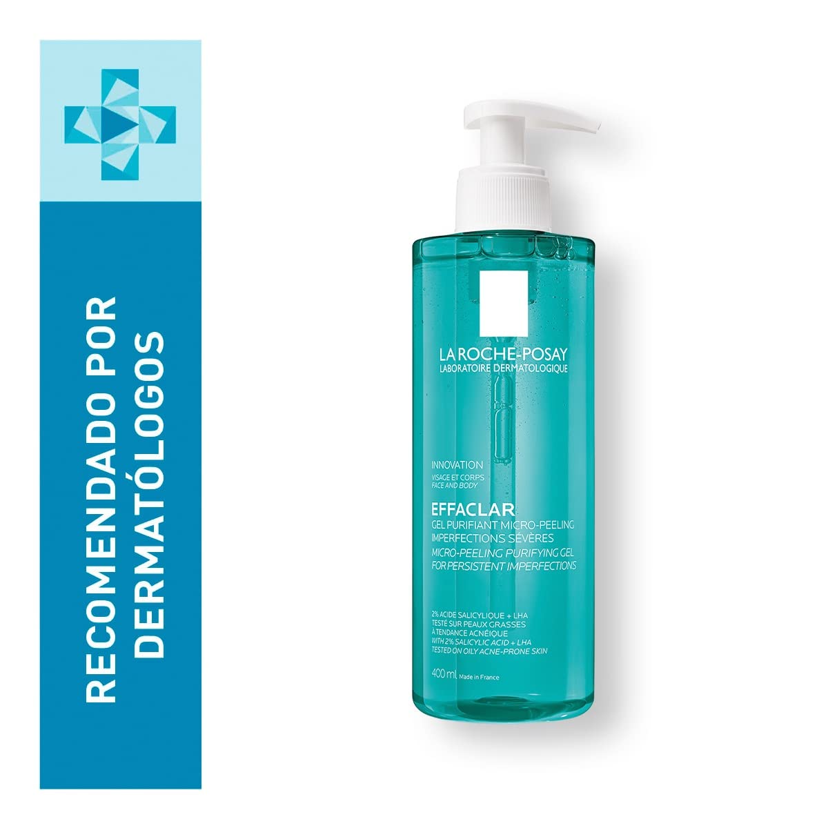 La Roche Posay Effaclar Mat Crema Facial Matificante para Piel Grasa, 40 ml + Effaclar Gel Microexfoliante Gel Limpiador Facial y Corporal, 400 ml