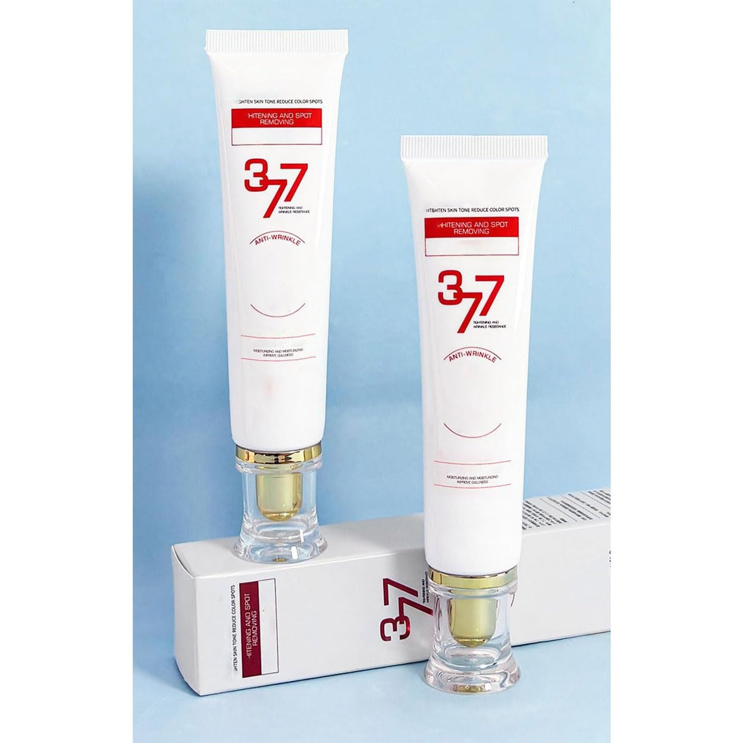 Crema Antiarrugas Rejuvenecedora con Péptidos y Colágeno para Rostro - Tratamiento Facial Reafirmante 377, 30ml