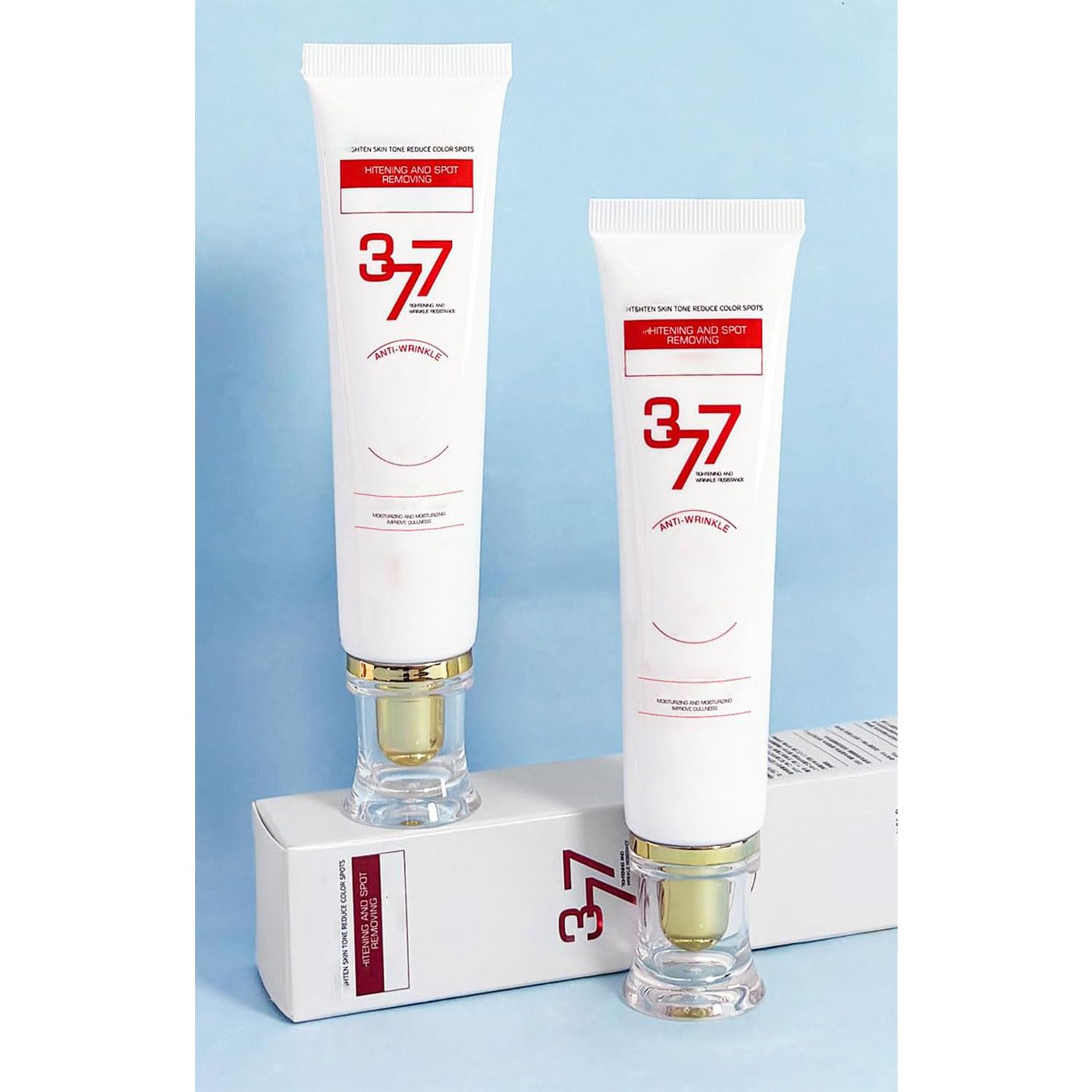 Crema Antiarrugas Rejuvenecedora con Péptidos y Colágeno para Rostro - Tratamiento Facial Reafirmante 377, 30ml