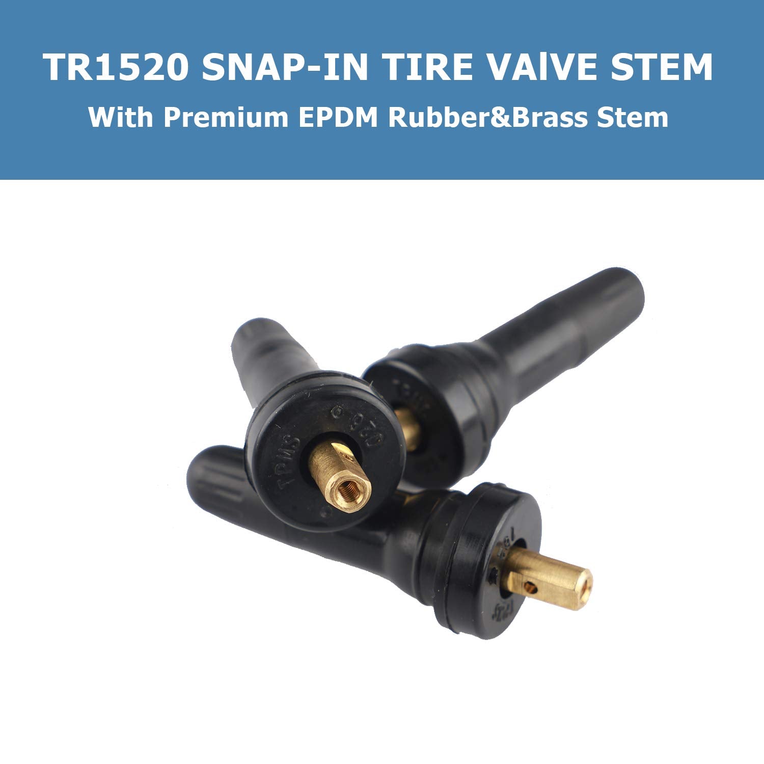EZISOE 50 piezas TPMS 20008 sistema de monitoreo de presión sensor a prueba de explosiones en vástagos de válvula de neumático