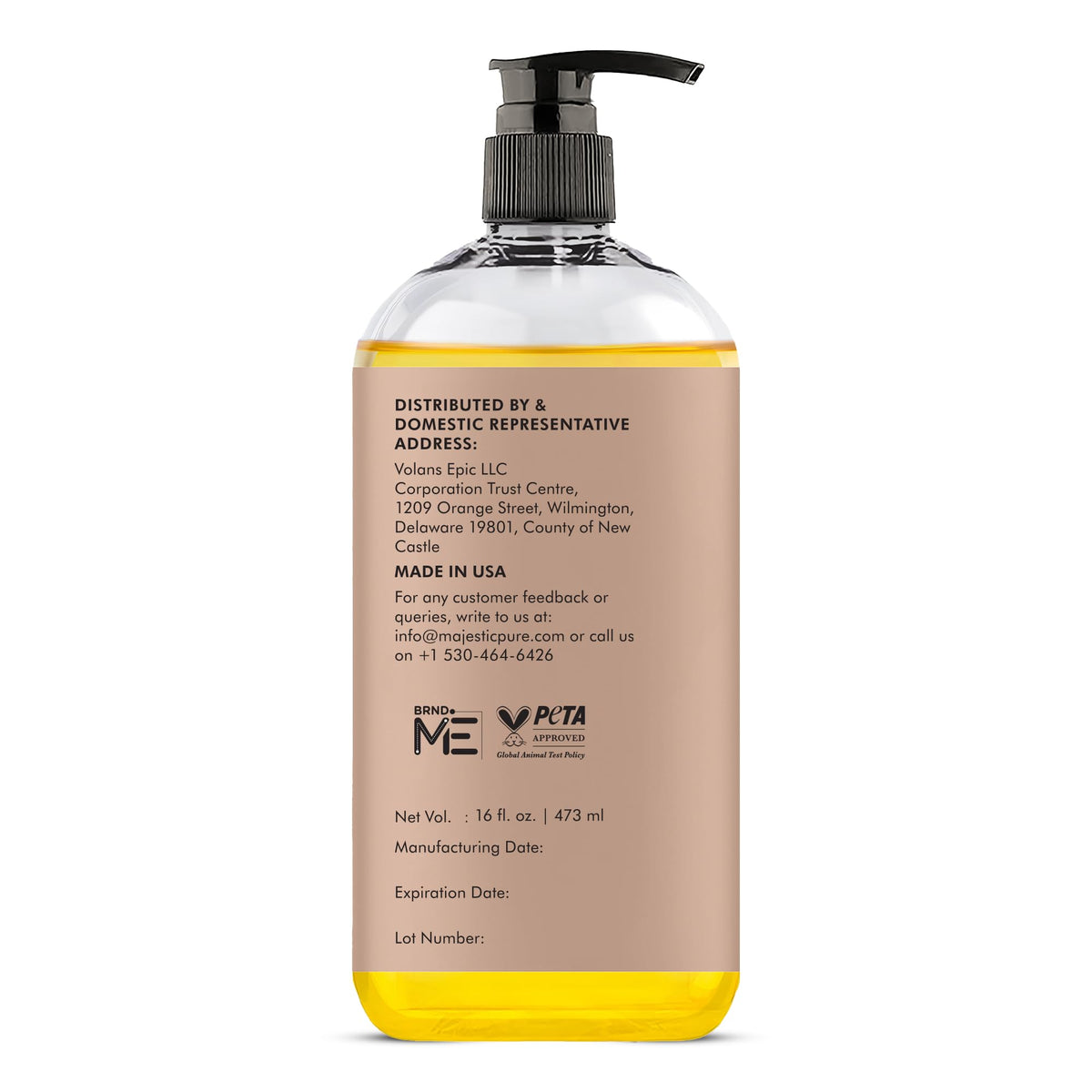 Majestic Pure Sweet Almond Oil, Super Triple A Grade Quality, 100% Pure and Natural from Spain, Cold Pressed , 16 fl oz.