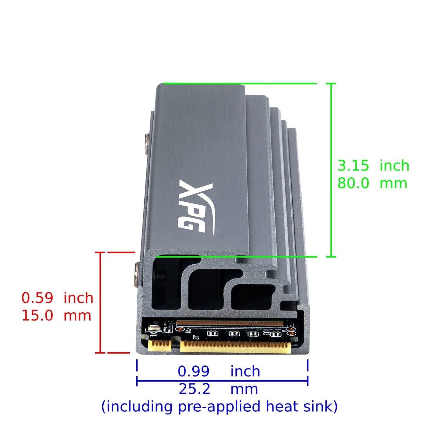 SSD Interno XPG GAMMIX S70 Negro 2TB PCIe Gen 4.4 NVMe 1.4