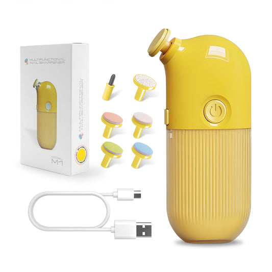 Lima de Uñas Electrica, Corta Uñas Adulto Electrico,Cuidado de Uñas Mujer,Juego de Cortaúñas 6 en 1