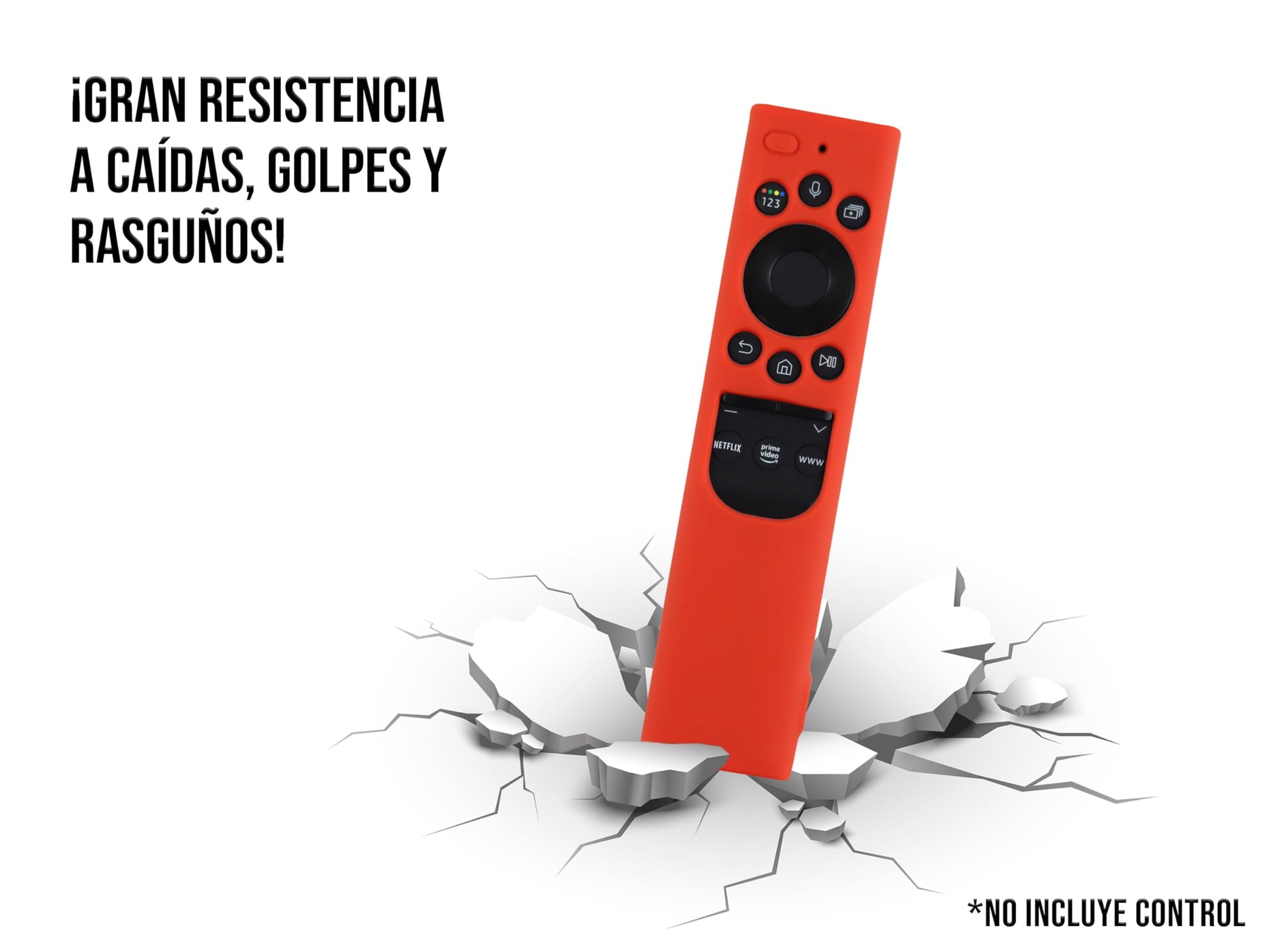CONTROL EXPERT Funda para Control Samsung 4k Case Panel Solar Smart TV Pantalla Bn59-01363a, Bn59-01385d, Bn59-01357a Silicon Protector (Rojo)