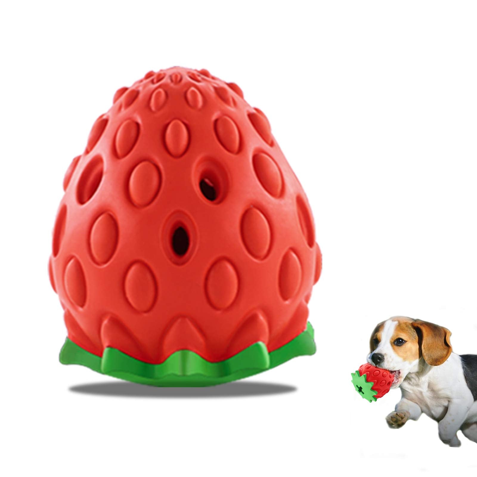 Juguetes para Perros Askhald Fresa Masticables Interactivos para Masticadores Agresivos