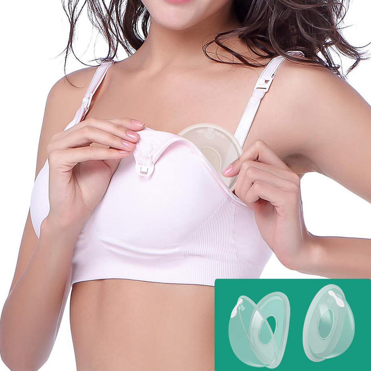 Upgrade Version Breast Shells Nipple Shield with Anti-Flow Stopper Therapy Comfort for Sore Leaking Breast aFeeding Nursing Mother BPA Free Food Grade Silicon Breastmilk Saving (1 box of 2 shells)