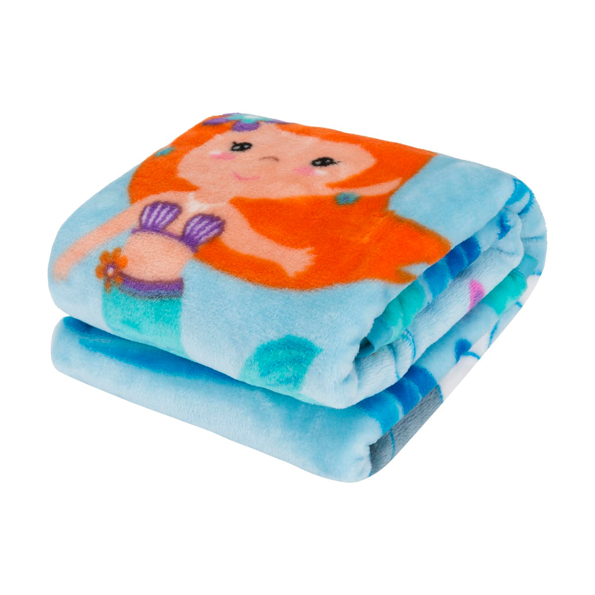 Everyday Kids - Manta para niños pequeños, de 30 x 40 pulgadas, diseño de sirenas submarinas, súper suave, afelpada, cálida y cómoda