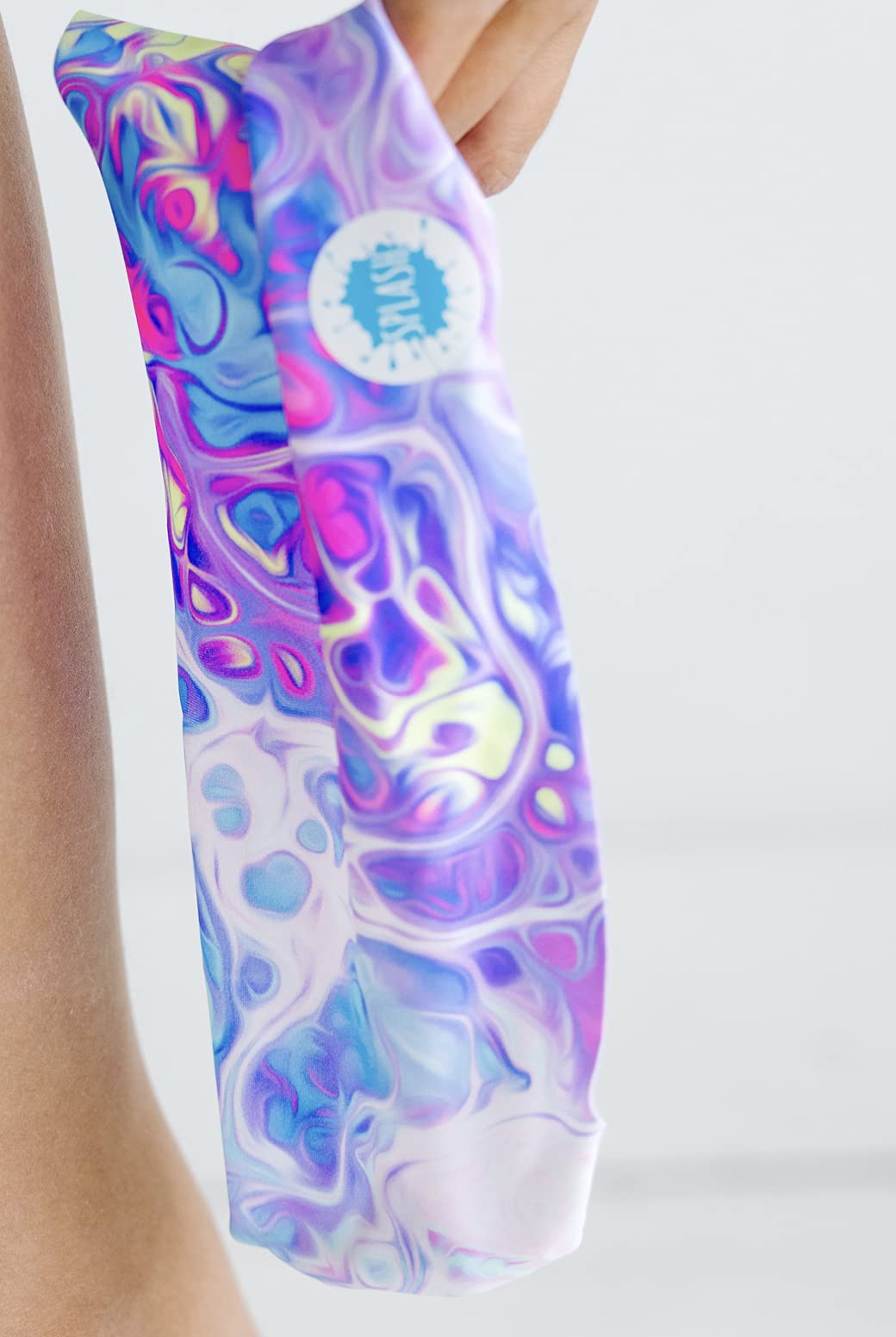 Goggles Natación Splash Place Pastel Swirl con Correa de Tela para Niños y Adultos
