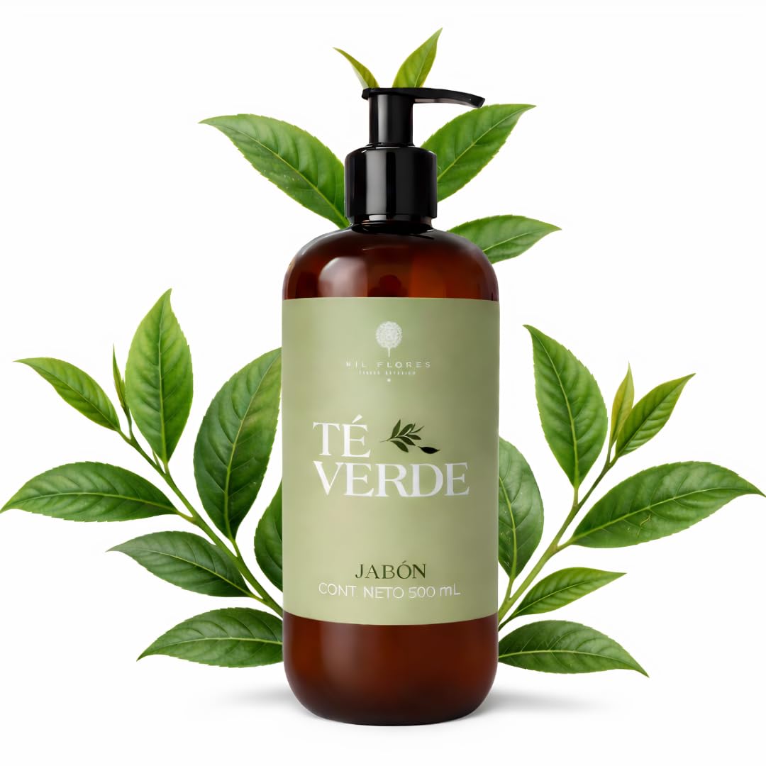 Mil Flores — Jabón Líquido Premium para Manos 500 ml TÉ VERDE | Ritual de Aromaterapia | Hidrata y Cuida la Piel | Esencias 100% Naturales
