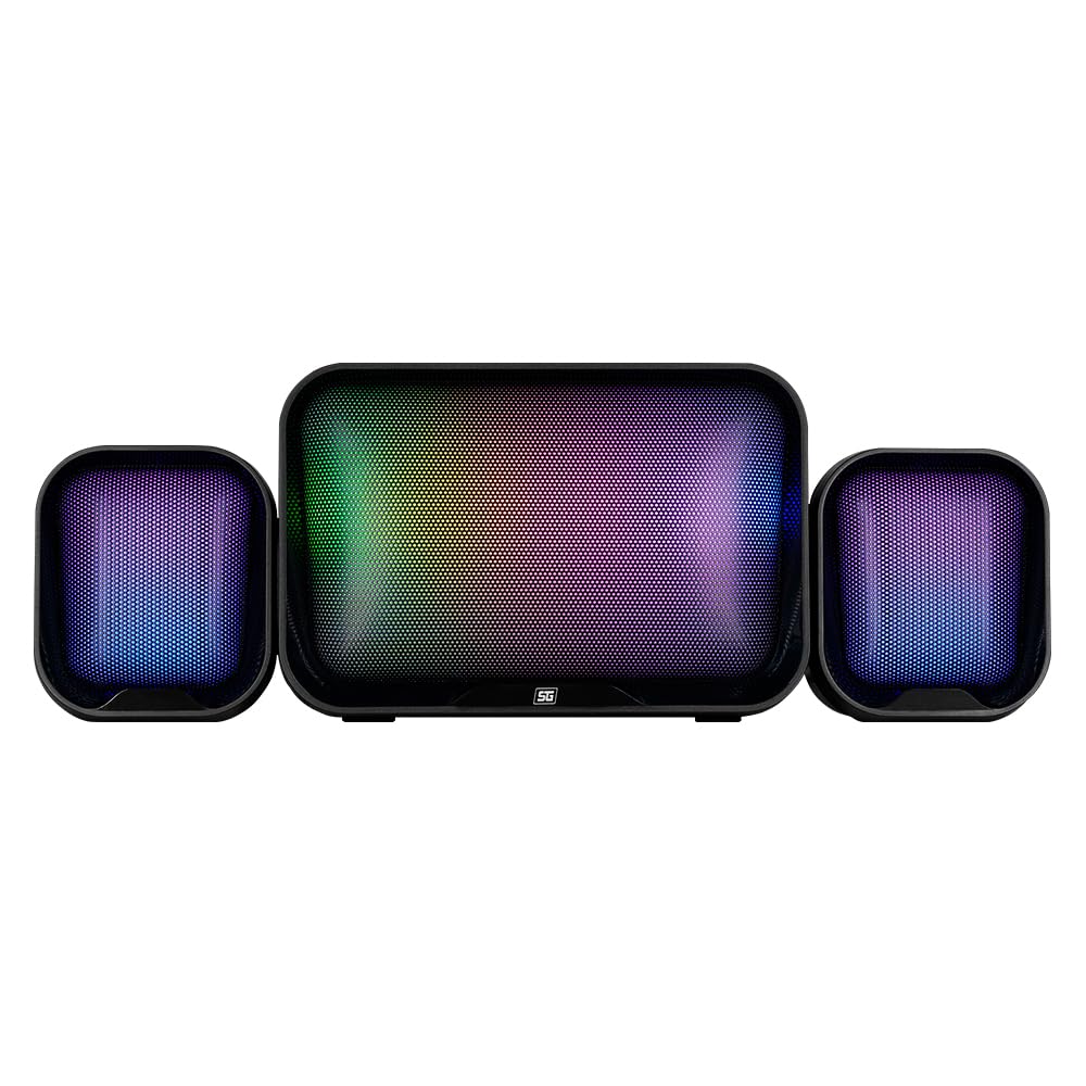 Bocinas 2.1 Vorago SPK-255 RGB Sonido Estéreo Potente para Gaming y Escritorio